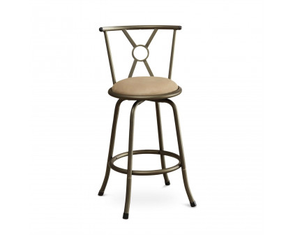 FaFurn - Set of 2 Adjustable Barstools Set in Light Yellow