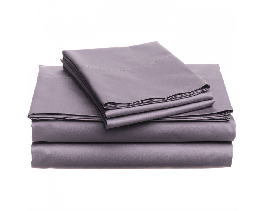 FaFurn - Cal/King Size Sheet Set in Plum Purple, Cotton