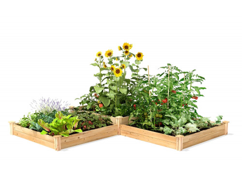 FaFurn - Farmhouse Pine Wood Raised Garden Bed 4 Ft X 12 Ft