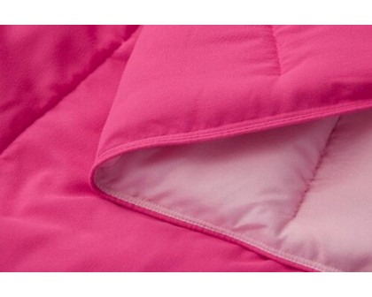 FaFurn Traditional Microfiber Reversible 3 Piece Comforter Set - Pink, Full/Queen Size