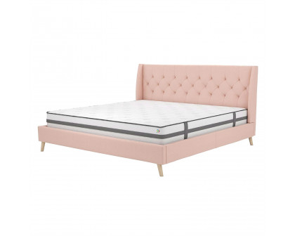 FaFurn - Platform Bed Frame with Wingback Headboard