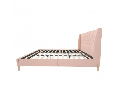 FaFurn King Size Platform Bed Frame - Pink