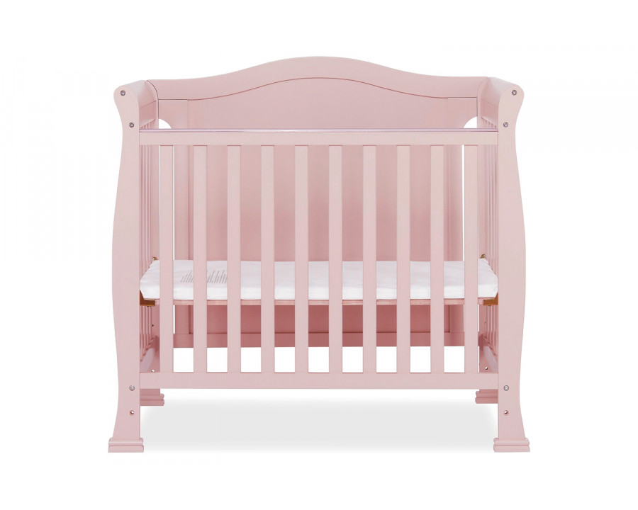 FaFurn Solid Pine Wood 3-In-1 Convertible Baby Crib Daybed Toddler Bed - Pink