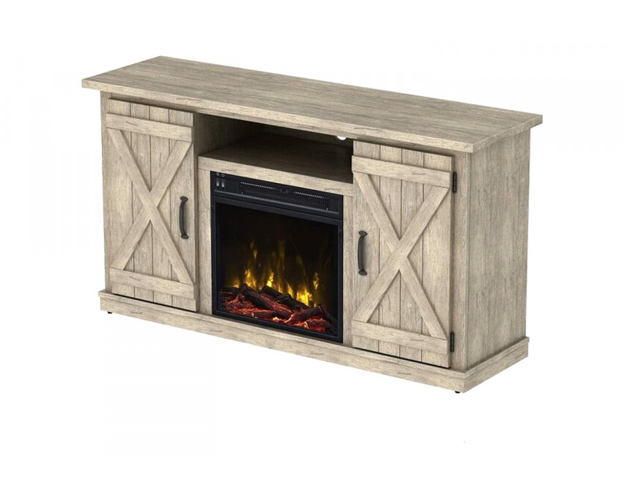 FaFurn - Farmhouse TV Entertainment Electric Fireplace