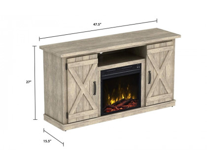 FaFurn Farmhouse TV Entertainment Electric Fireplace - Rustic Pine