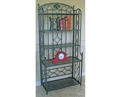 FaFurn Indoor/Outdoor Bakers Rack - Dark Green, Metal