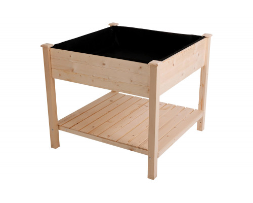 FaFurn - Farmhome Square Fir Wooden Raised Garden Planter Box