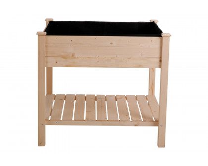 FaFurn Farmhome Square Fir Wooden Raised Garden Planter Box