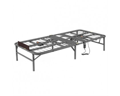 FaFurn - Adjustable Twin XL Size Platform Bed Frame with Remote in Steel