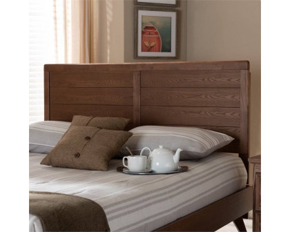 FaFurn - Farmhouse Full Size Headboard in Walnut, Wood