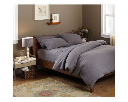 FaFurn Queen Size Sheet Set - Graphite, Cotton