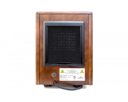 FaFurn - Infrared Space Heater 1500W with Remote with Dark Walnut Wood Cabinet