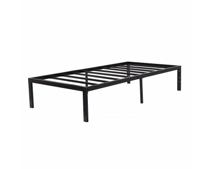 FaFurn - Twin Size Platform Bed Frame in Black, Metal