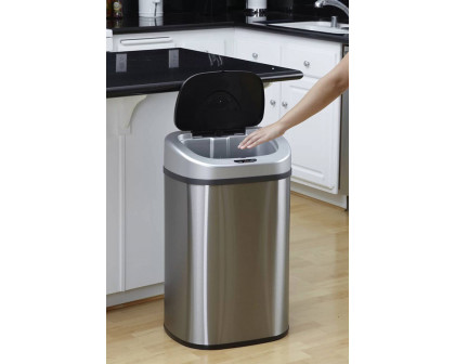 FaFurn - Stainless Steel 21-Gallon Kitchen Trash Can with Motion Sensor Lid