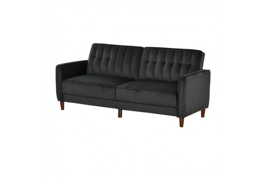 FaFurn™ Modern Sofa-Bed - Black, Velvet