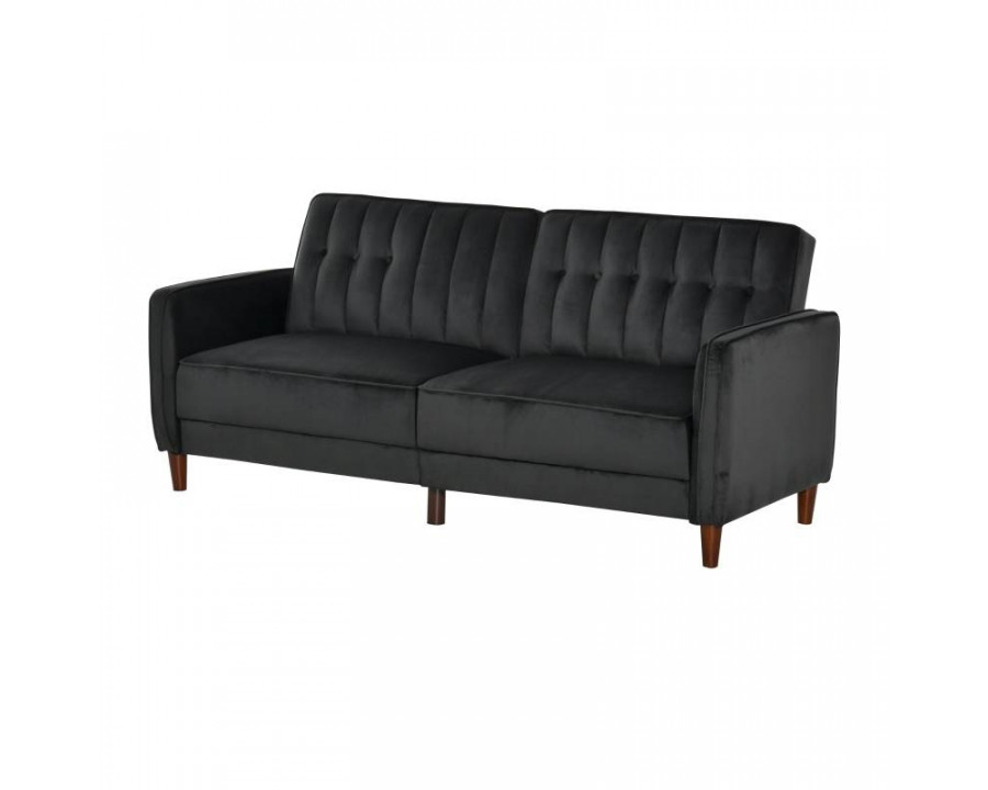 FaFurn Modern Sofa-Bed - Black, Velvet