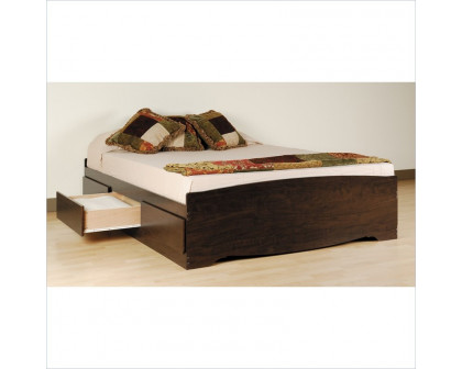 FaFurn - Twin XL Size Platform Bed with Headboard and Storage Drawers