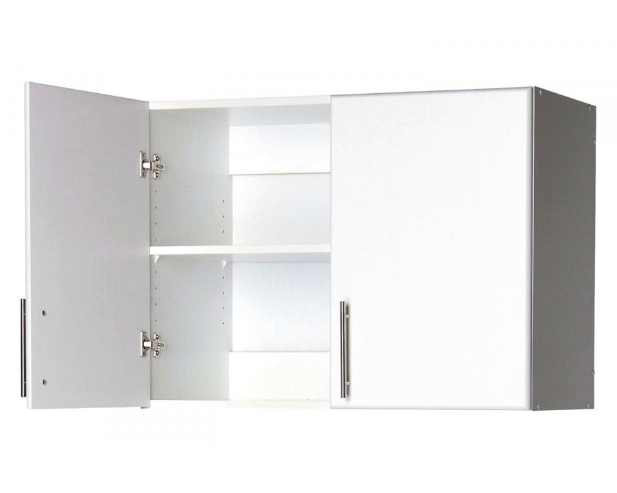 FaFurn - White Wall Cabinet with 2 Doors and Adjustable Shelf