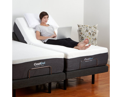 FaFurn - Adjustable Queen Size Bed Frame Base with Massage and Wireless Remote