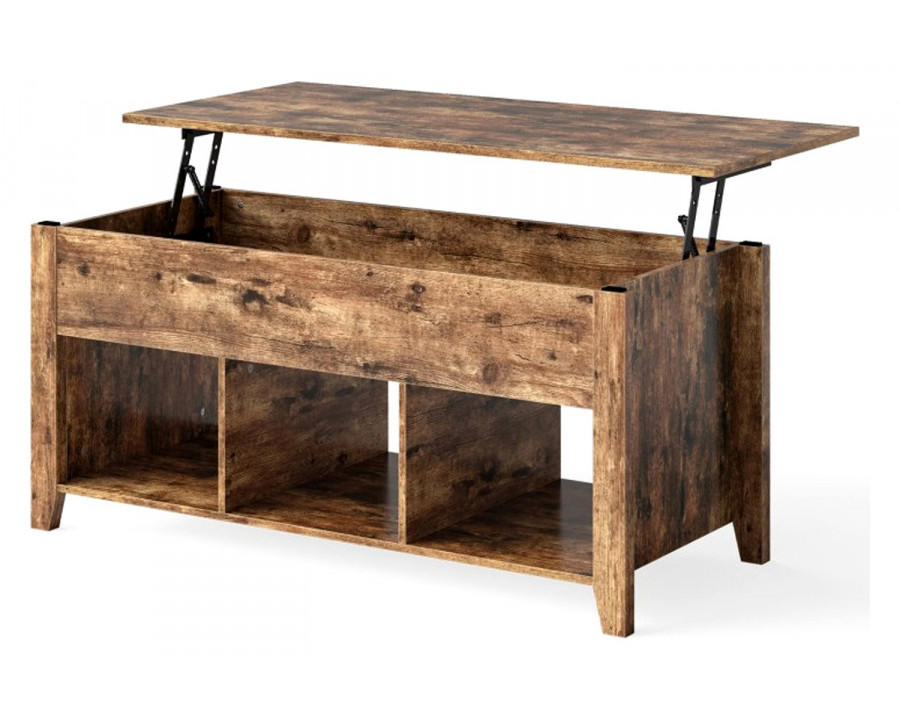 FaFurn - Farmhouse Wooden Lift Top Coffee Table