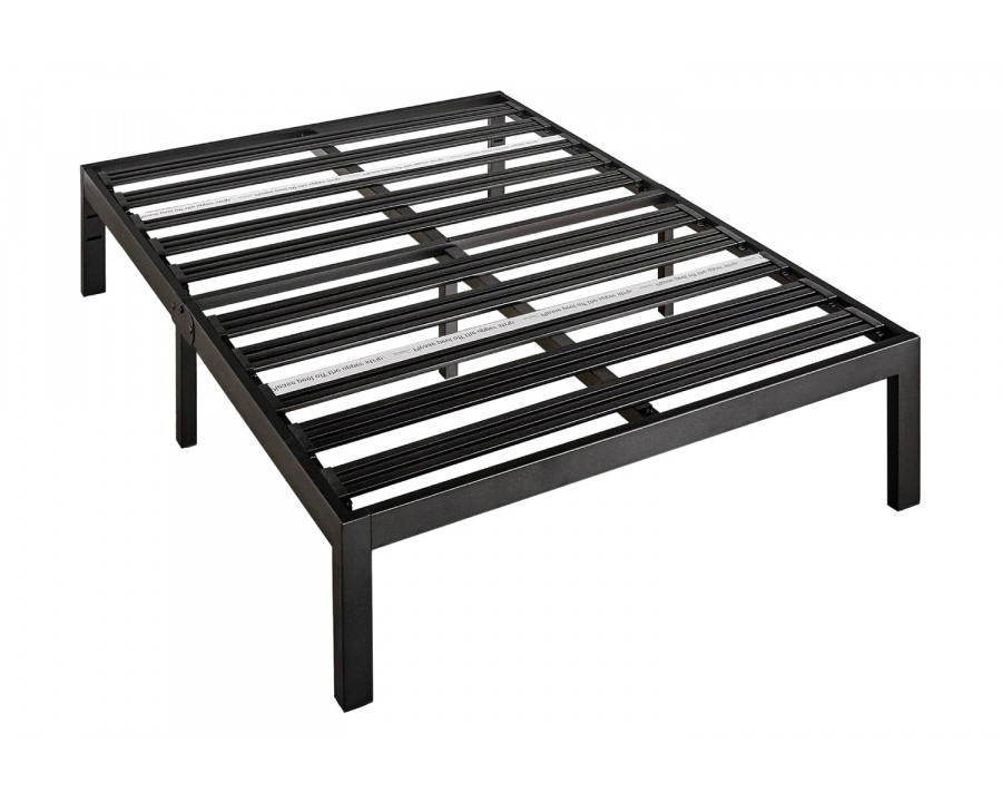 FaFurn - Queen Size Metal Platform Bed Frame with 3.86 Inch Wide Heavy Duty Steel Slats