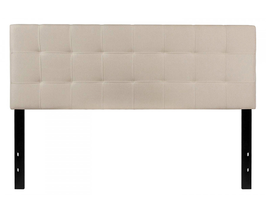 FaFurn Modern Fabric Upholstered Panel Headboard - Beige, Queen Size