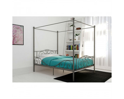 FaFurn Full Size Canopy Bed Frame - Metal, Metal