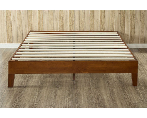 FaFurn Queen Size Solid Wood Modern Platform Bed Frame - Cherry