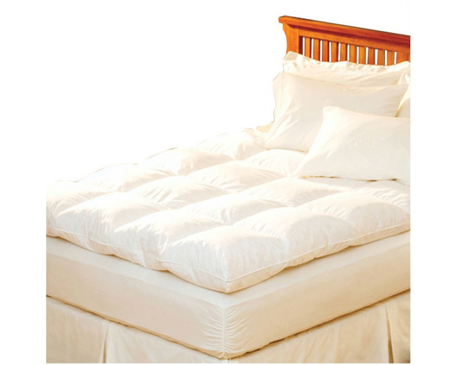 FaFurn - Bed Topper with 100-Percent Cotton Quilted Baffle Box Design in Queen Size