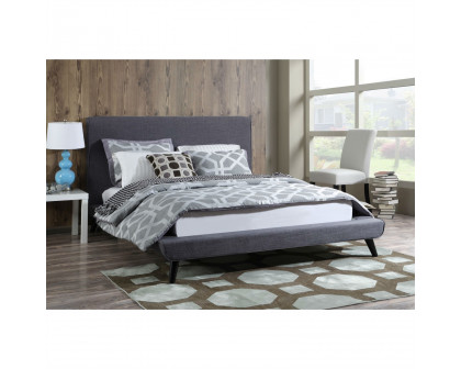 FaFurn - Modern Queen Size Platform Bed Frame in Gray