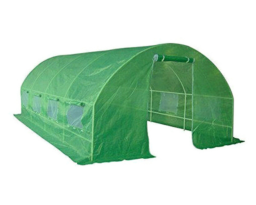 FaFurn - Greenhouse Kit 10 X 20 Ft with Heavy Duty Steel Frame and Green Pe Cover