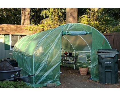 FaFurn - Greenhouse Kit 10 X 20 Ft with Heavy Duty Steel Frame and Green Pe Cover