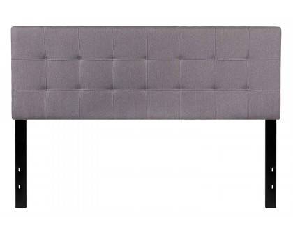 FaFurn Modern Fabric Upholstered Panel Headboard - Light Gray, Queen Size