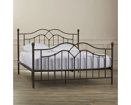 FaFurn - Queen Size Bed Base with Headboard and Footboard in Metal