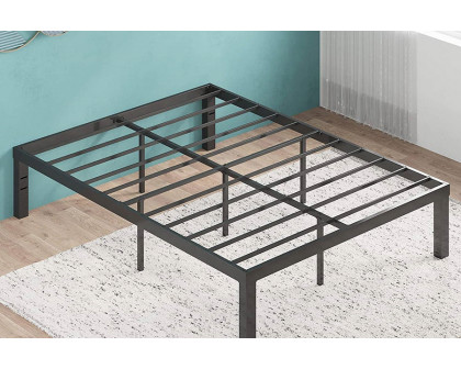 FaFurn Modern 16-Inch Heavy Steel Metal Platform Bed Frame - Queen Size