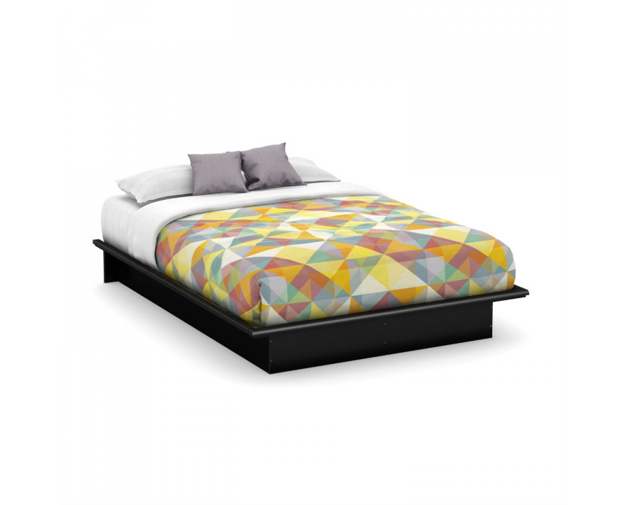 FaFurn - Modern Queen Size Platform Bed Frame in Black, Wood