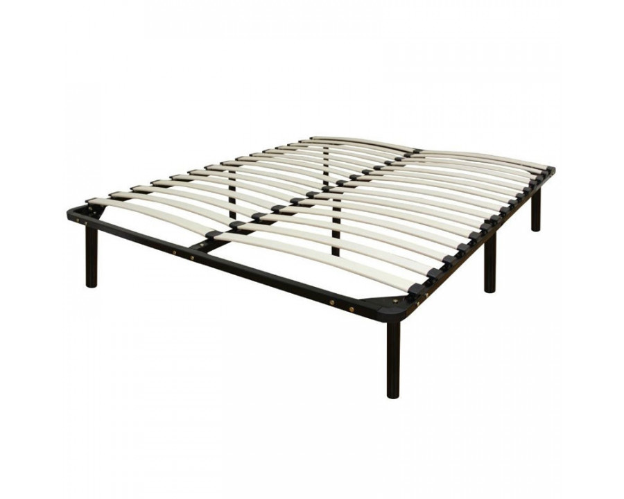 FaFurn - Queen Size Platform Bed Frame with Wood Slats in Wood