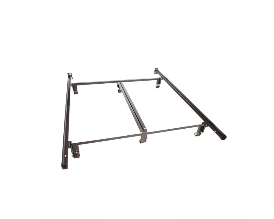 FaFurn - Queen Size Bed Frame with Double Center Rail for Maximum Weight Capacity in Metal