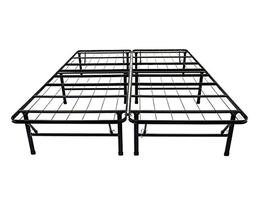 FaFurn - Queen Size Black Metal Platform Bed Frame