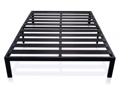 FaFurn - Queen Size Metal Platform Bed Frame with Heavy Duty Steel Slats