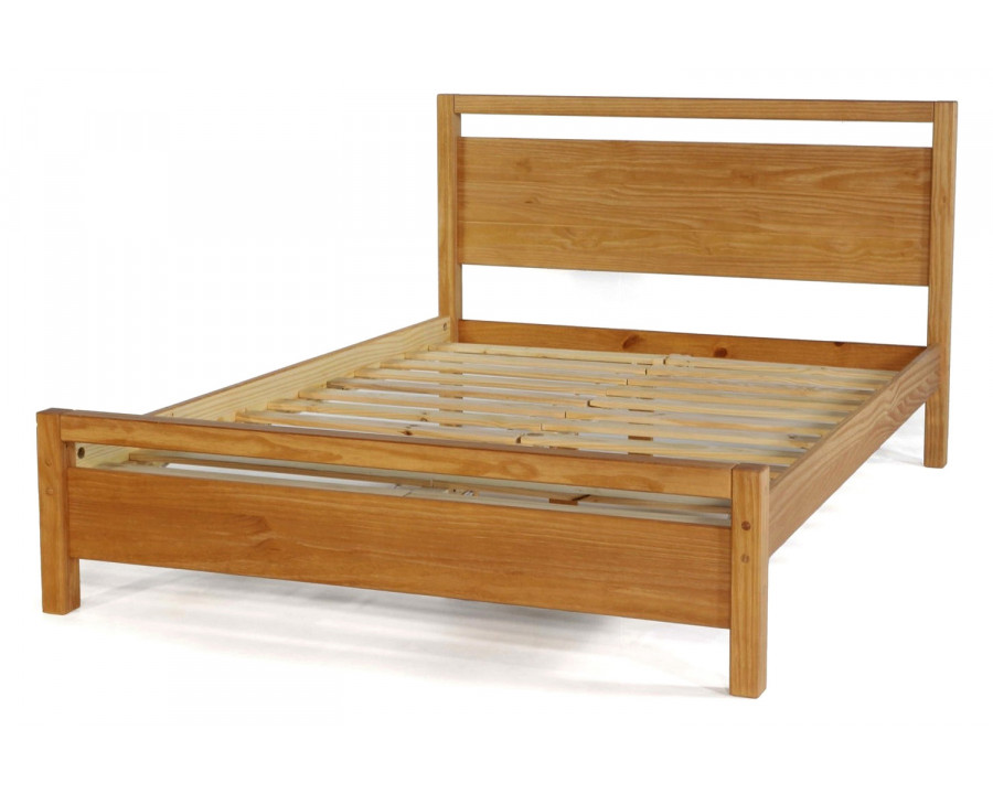 FaFurn Farmhouse Traditional Rustic Platform Bed - Acacia, King Size