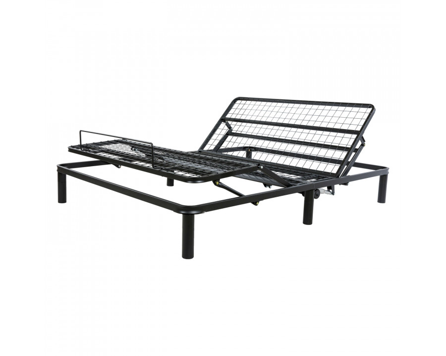 FaFurn Queen Size Bed Frame Base with Remote - Black, Metal