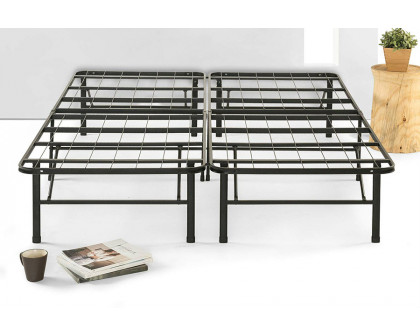 FaFurn Folding Sturdy Metal Platform Bed Frame with Storage Space - Queen Size