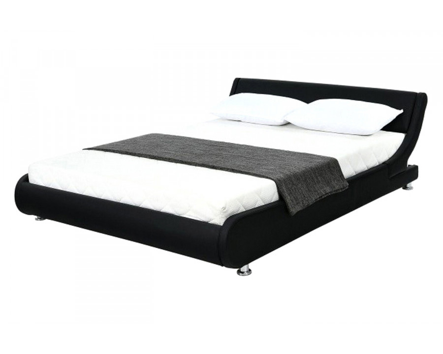 FaFurn - Modern Faux Leather Upholstered Platform Bed Frame