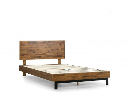 FaFurn - Farmhome Low Profile Pine Slatted Platform Bed