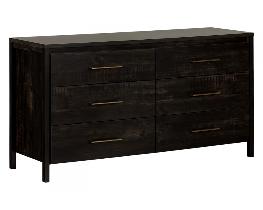 FaFurn Modern 6 Drawer Double Dresser - Java