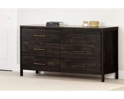 FaFurn™ Modern 6 Drawer Double Dresser - Java