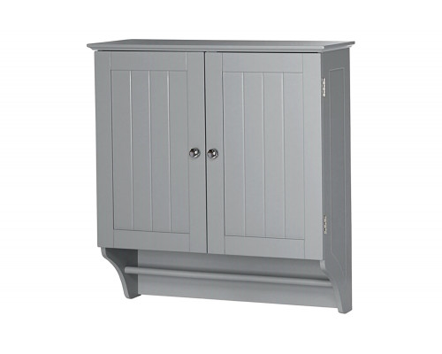 FaFurn Wall Mounted Bathroom Cabinet with Shelves and Towel Bar - Gray