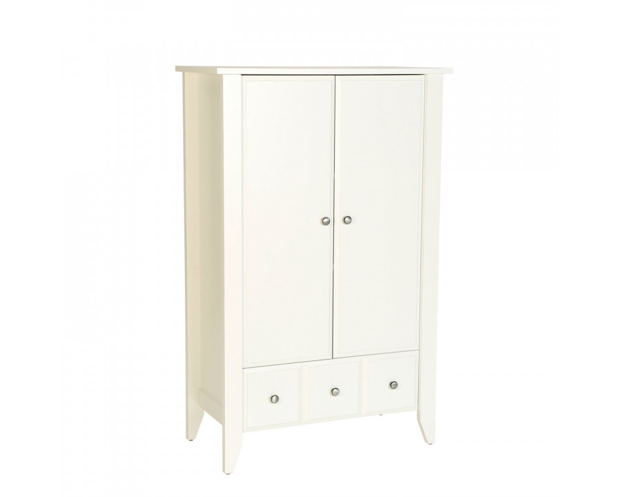 FaFurn - Wardrobe in Soft White, Wood