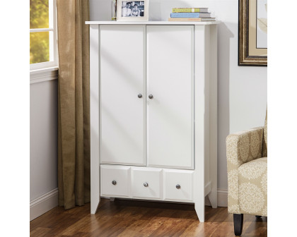 FaFurn - Wardrobe in Soft White, Wood